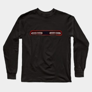 Glowing Beast: Dodge Challenger Rear Lights Posterize Car Design for Teen Enthusiasts Long Sleeve T-Shirt